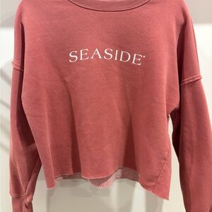 Women's Cropped Seaside Sweatshirt - Dusty Rose